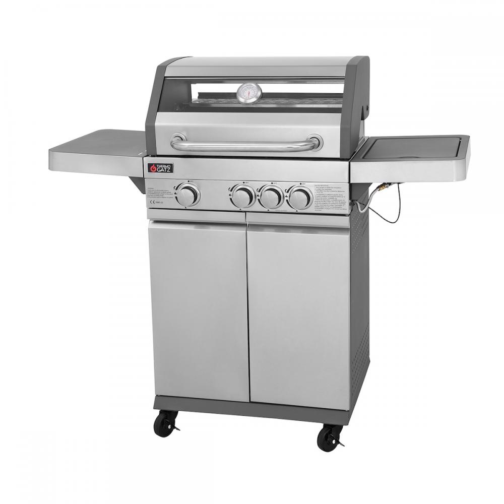 Thermogatz Gs Grill View Ψησταριά Υγραερίου Μαντεμένιας Σχάρας 60x42εκ. με 4 Εστίες 11.5kW και Πλαϊνό Μάτι