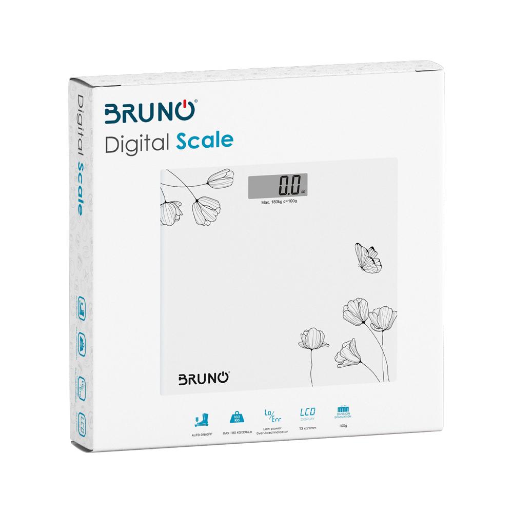 Bruno Ψηφιακή Ζυγαριά σε Λευκό χρώμα BRN-0055