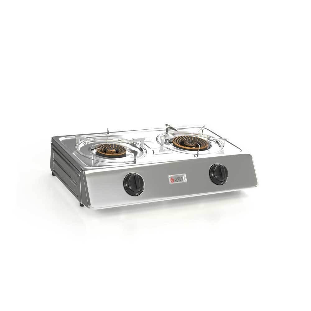 Thermogatz KS 2S Επιτραπέζια Εστία Υγραερίου Διπλή Inox