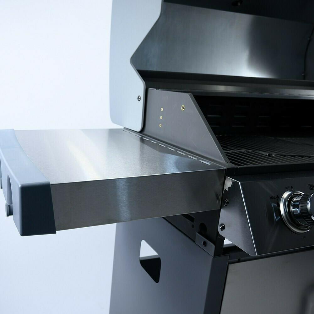 Bormann Gas Grill cast iron Grill with 3 Hobs and Side Eye BBQ5040