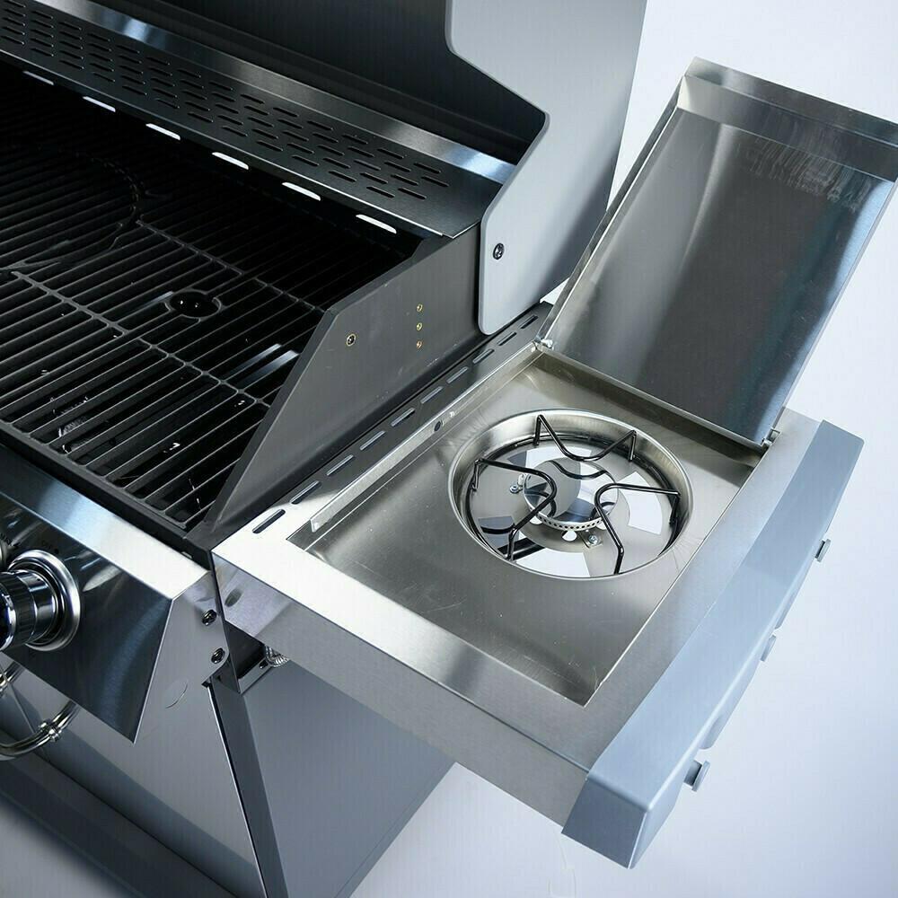 Bormann Gas Grill cast iron Grill with 3 Hobs and Side Eye BBQ5040