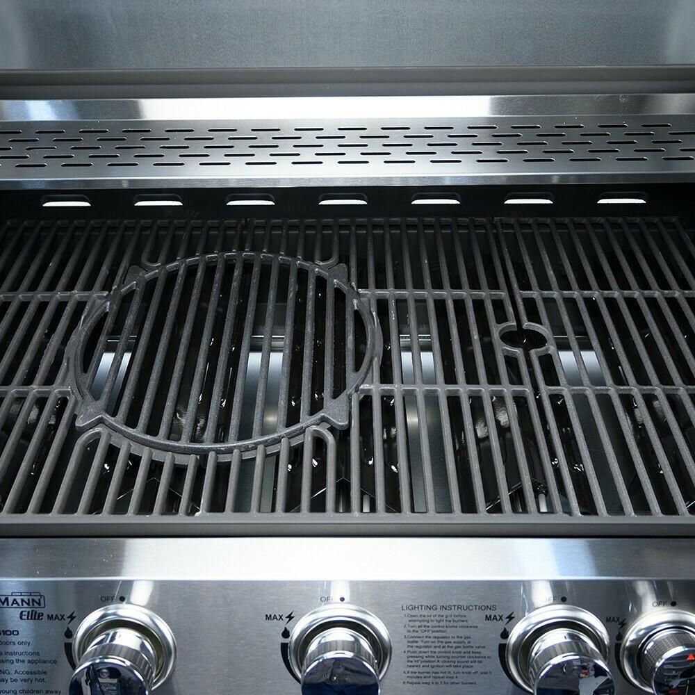 Bormann Gas Grill cast iron Grill with 3 Hobs and Side Eye BBQ5040