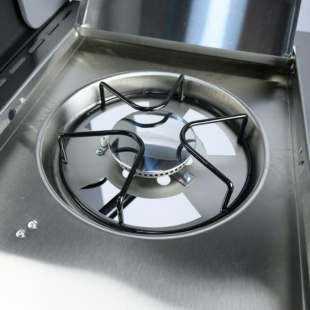 Bormann Gas Grill cast iron Grill with 3 Hobs and Side Eye BBQ5040