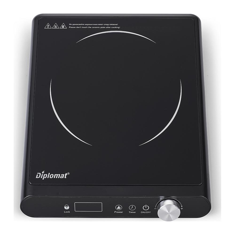 Diplomat DGC B1822K Επιτραπέζια Εστία Κεραμική Μονή Μαύρη