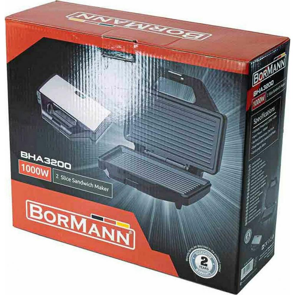 Bormann BHA3200 Τοστιέρα για 2 Τοστ 1000W Γκρι
