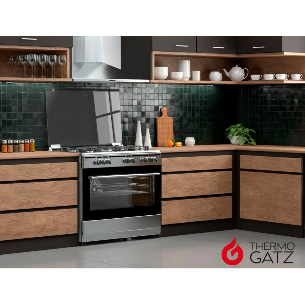 Thermogatz TGS 7000 IX Κουζίνα Υγραερίου & Ρεύματος 94lt με Εστίες Υγραερίου Π90εκ. Λευκή