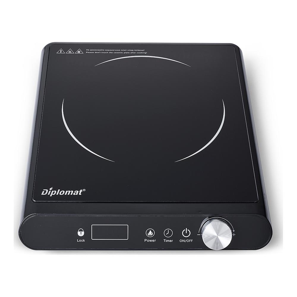 Diplomat DGC B1822K Επιτραπέζια Εστία Κεραμική Μονή Μαύρη