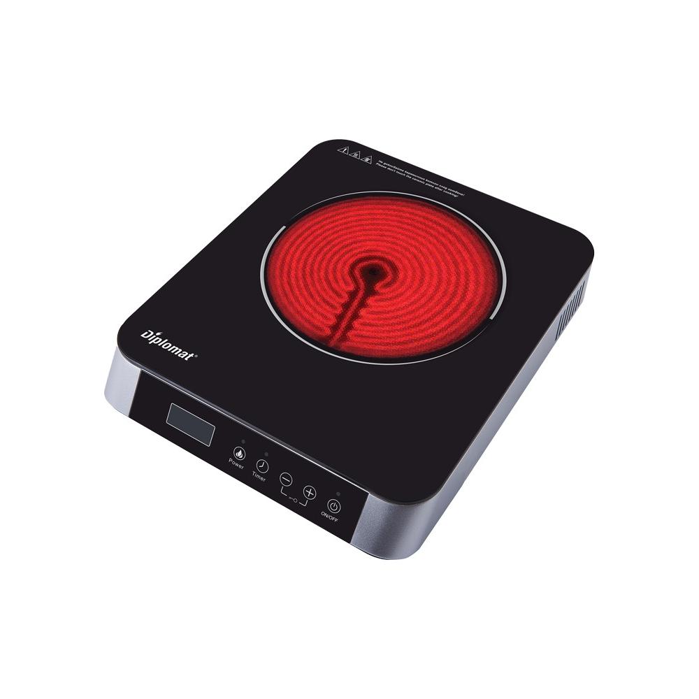 Diplomat DGC A1811 Επιτραπέζια Εστία Κεραμική Μονή Inox