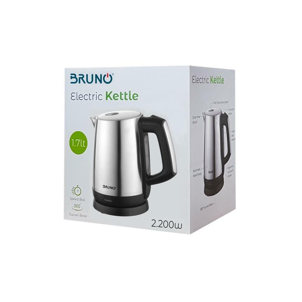 Bruno BRN-0030 Βραστήρας 1.7lt 2200W Inox