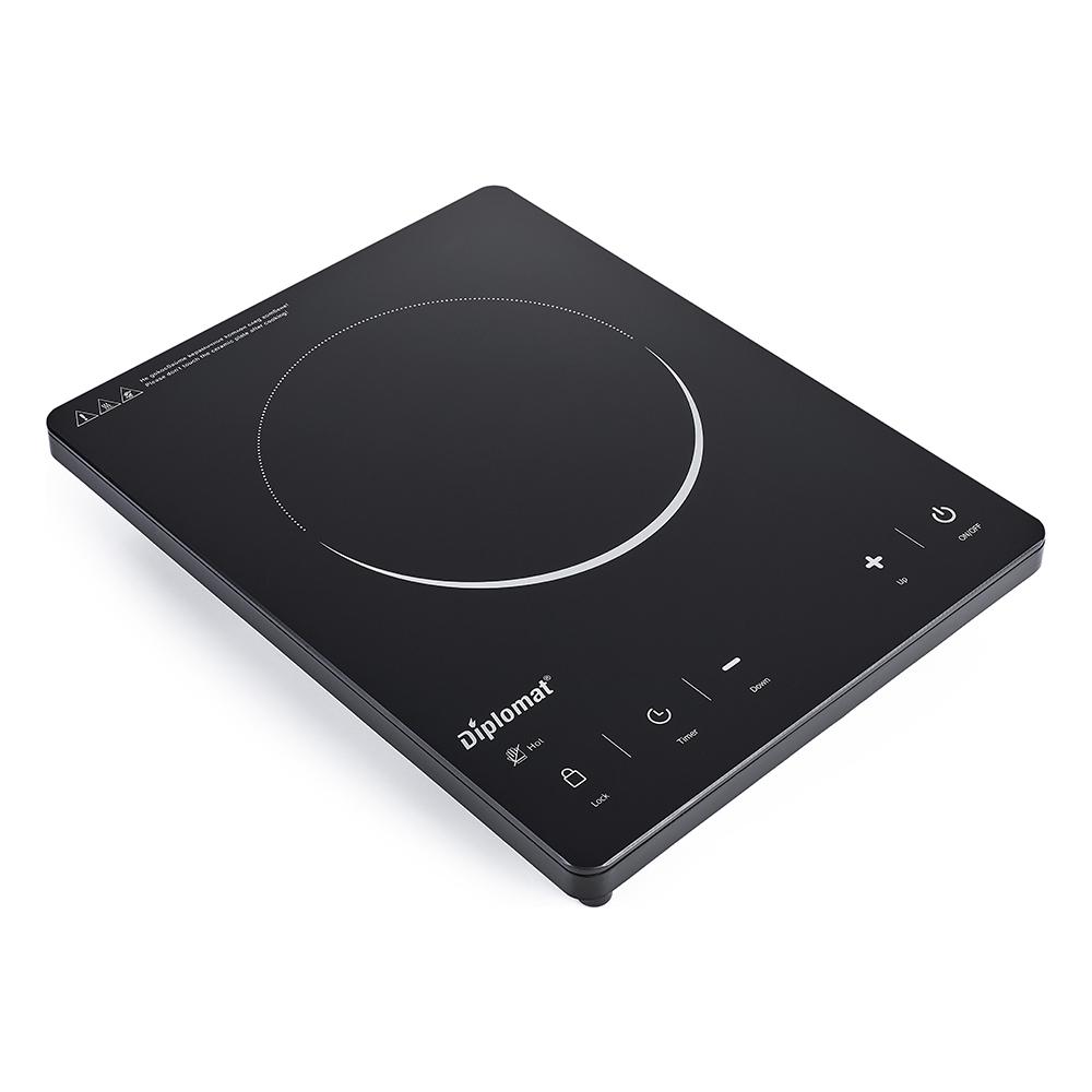 Diplomat DPL CS-H2017T Επιτραπέζια Εστία Κεραμική Μονή Μαύρη