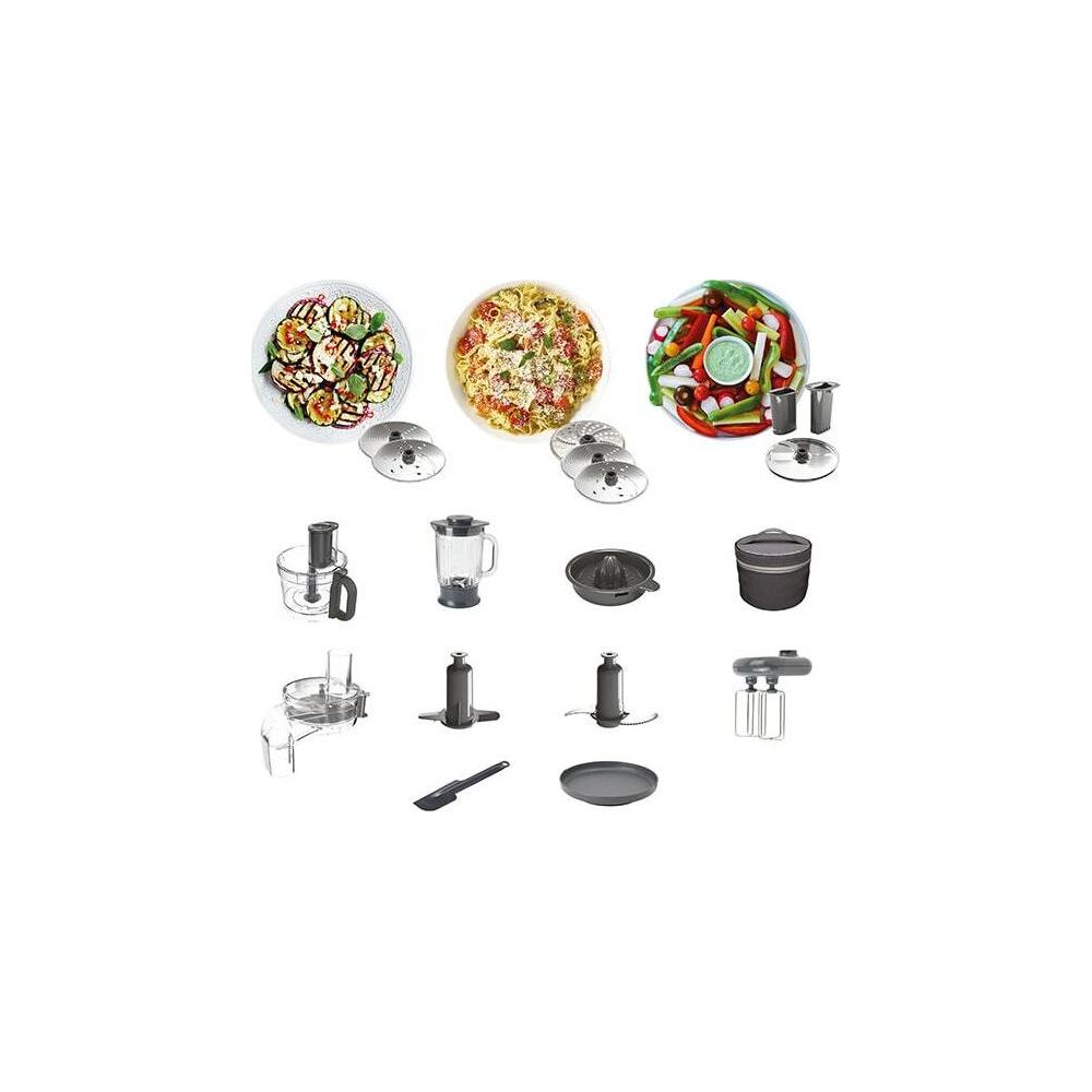 Kenwood FDM71.960SS Πολυμίξερ 1000W με Κάδο 3lt και Κανάτα Μπλέντερ Ασημί