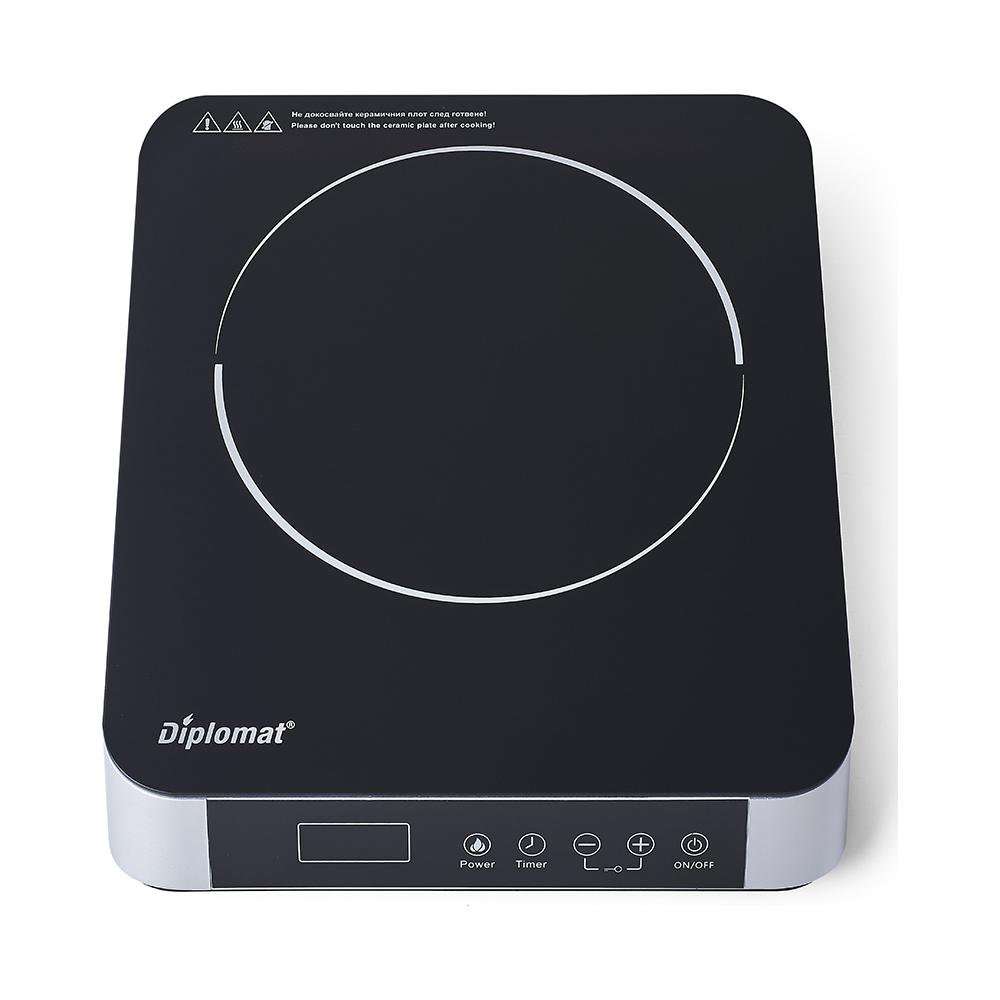 Diplomat DGC A1811 Επιτραπέζια Εστία Κεραμική Μονή Inox