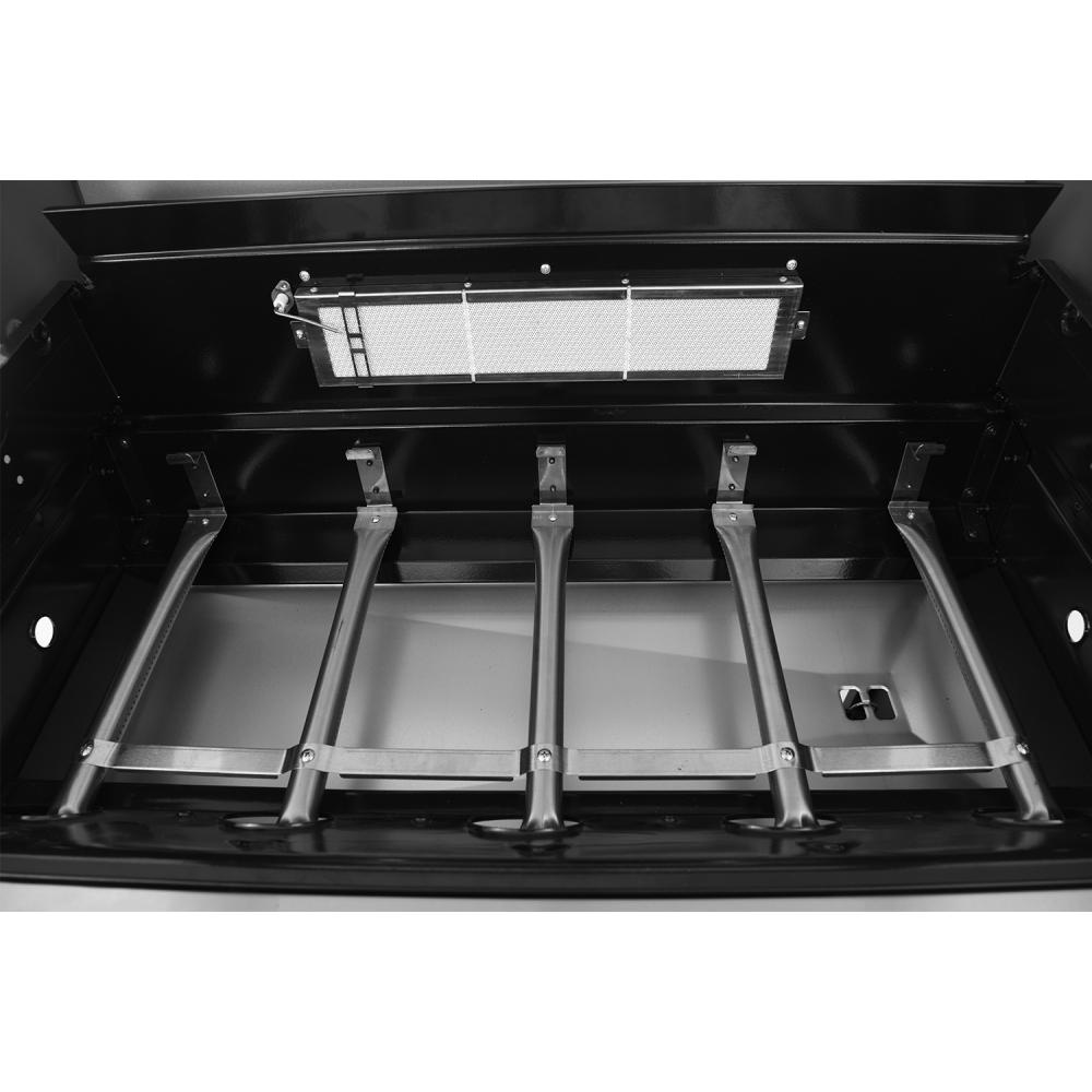 Thermogatz Gs Grill View Ψησταριά Υγραερίου Μαντεμένιας Σχάρας 82x42εκ. με 6 Εστίες 18.5kW και Πλαϊνό Μάτι