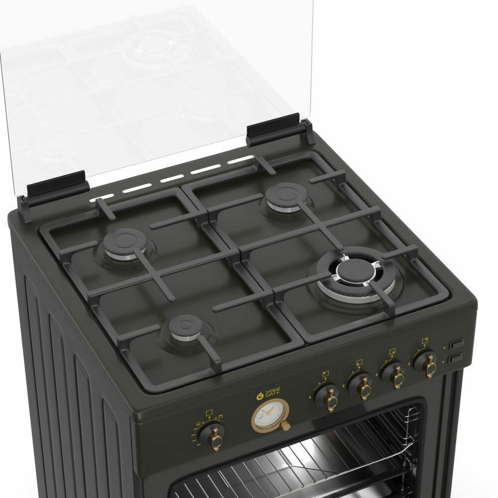 Thermogatz TGS 4222 RUSTIC ANTH Κουζίνα Υγραερίου 49lt με Εστίες Υγραερίου Π60εκ. Inox