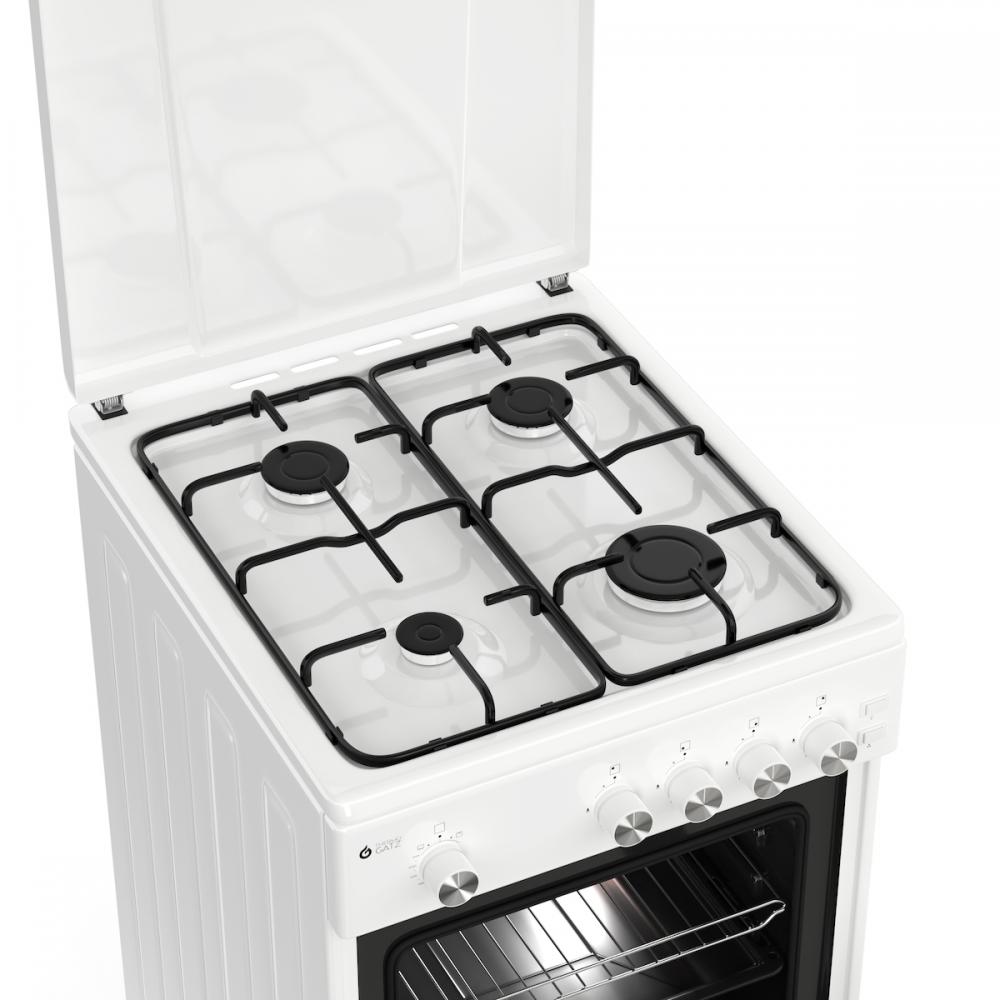 Thermogatz TGS 151 WH Κουζίνα Υγραερίου & Ρεύματος 43lt με Εστίες Υγραερίου Π49.8εκ. Λευκή