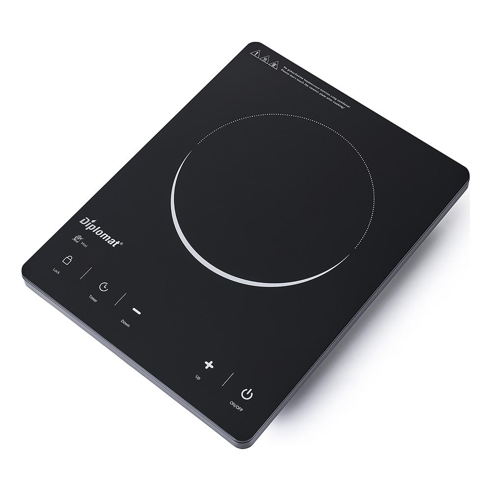 Diplomat DPL CS-H2017T Επιτραπέζια Εστία Κεραμική Μονή Μαύρη