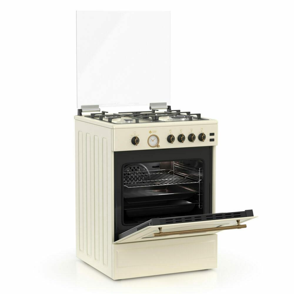 Thermogatz TGS 4111 Κουζίνα Υγραερίου 49lt με Εστίες Υγραερίου Π60εκ. Μπεζ