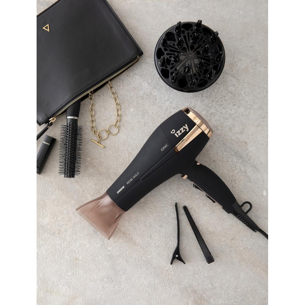 Izzy Rose Gold Ionic 222755 Ionic Πιστολάκι Μαλλιών με Φυσούνα 2400W