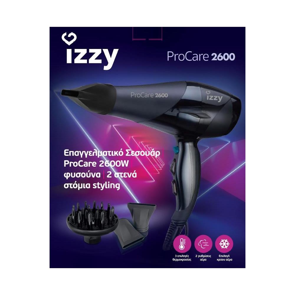 Izzy Procare 223025 Επαγγελματικό Πιστολάκι Μαλλιών με Φυσούνα 2600W