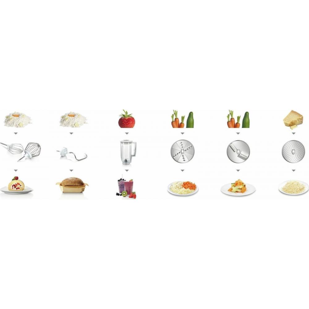 Bosch MUM58020 Κουζινομηχανή 1000W με Ανοξείδωτο Κάδο 3.9lt