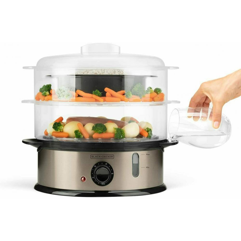 Black & Decker Ατμομάγειρας με 2 Επίπεδα Μαγειρέματος 6.5lt