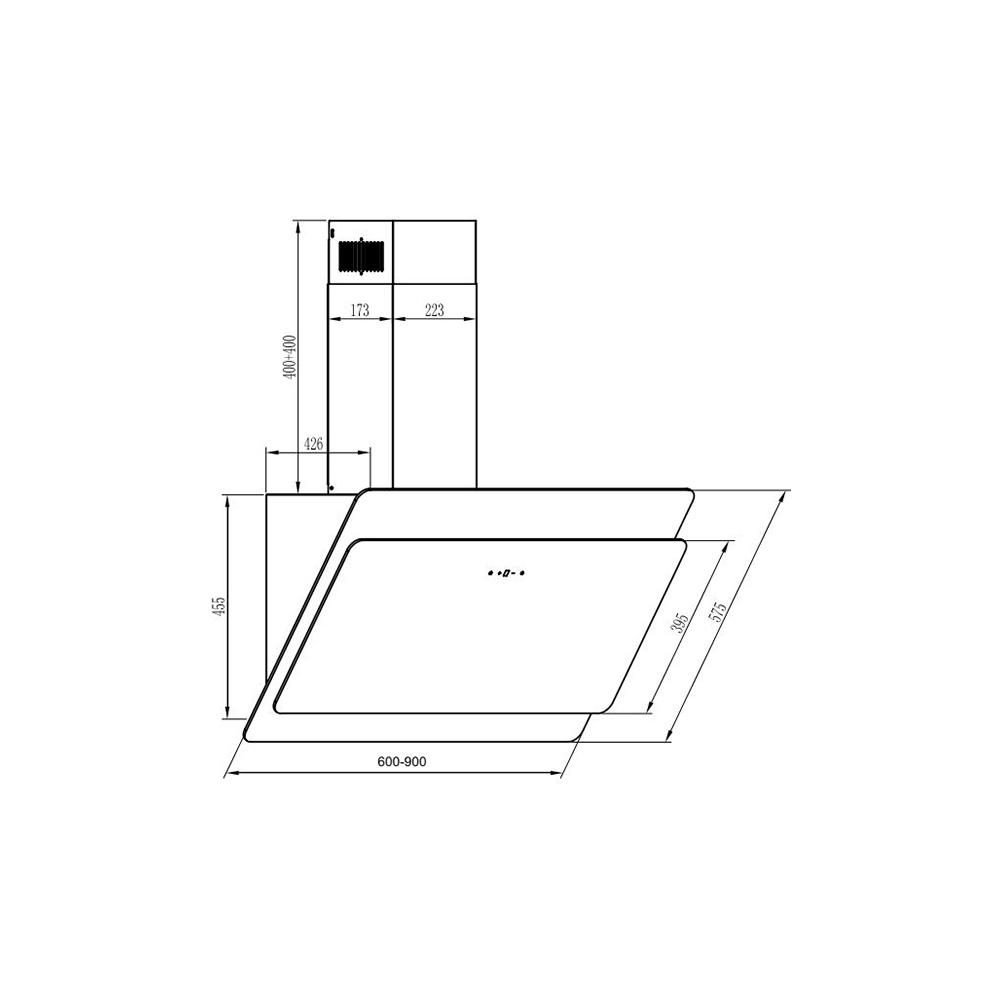 Gruppe Kalos 90 Απορροφητήρας Καμινάδα 90cm Λευκός