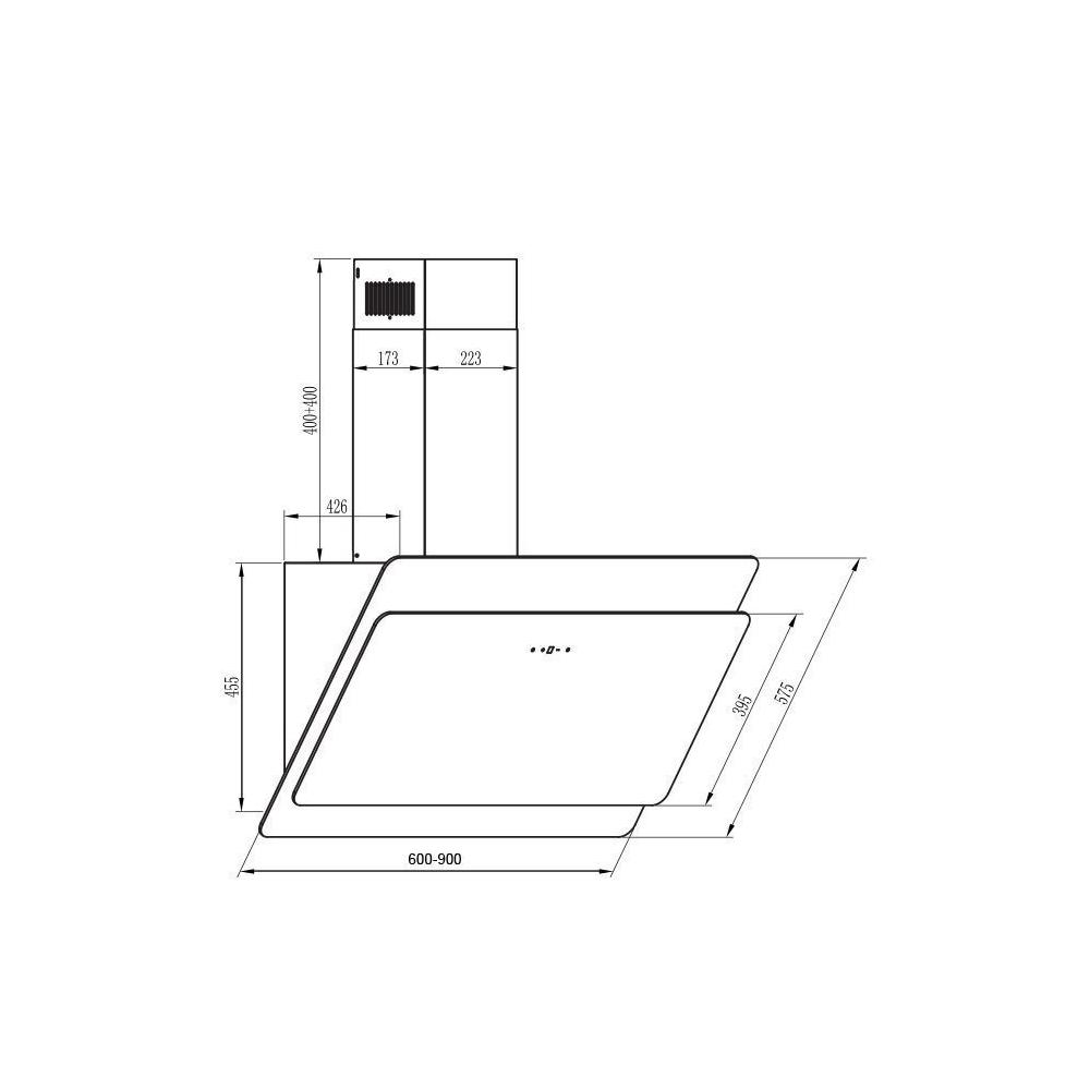 Gruppe Kalos 60 Απορροφητήρας Καμινάδα 60cm Λευκός