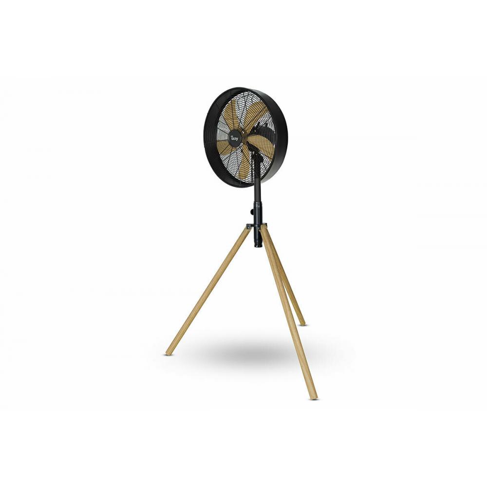 Izzy IZ-9025 Ανεμιστήρας Ορθοστάτης 80W Διαμέτρου 46cm Wooden finish