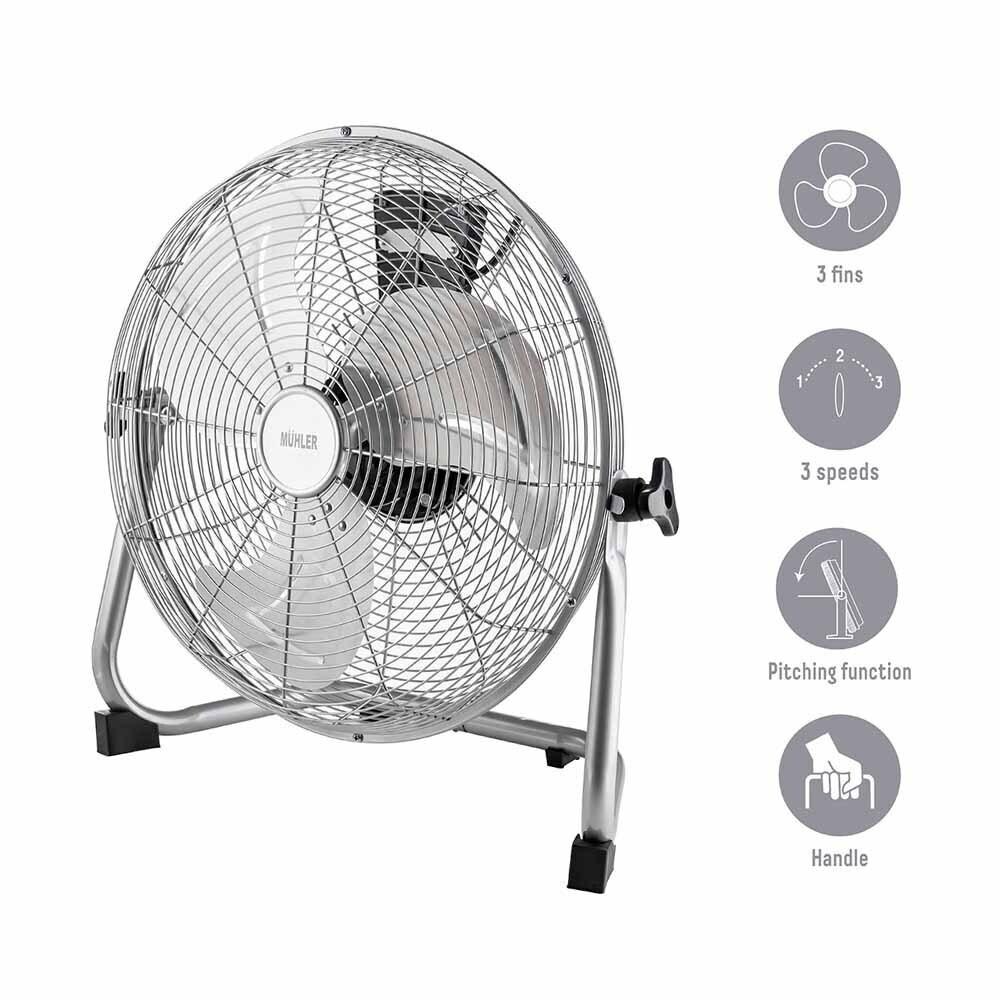 Muhler FM-1413 Ανεμιστήρας Δαπέδου 60W Διαμέτρου 35.56cm