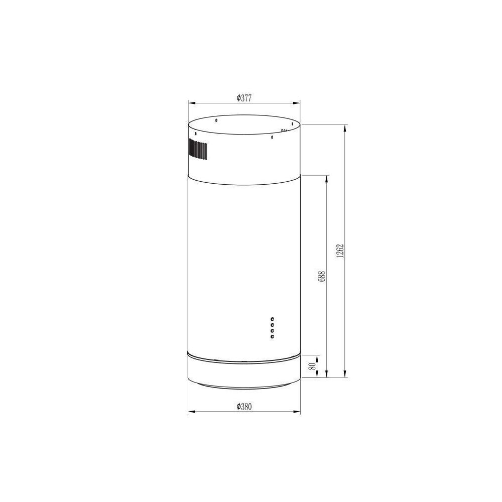 Gruppe Charisma Απορροφητήρας Νησίδα 38cm Inox