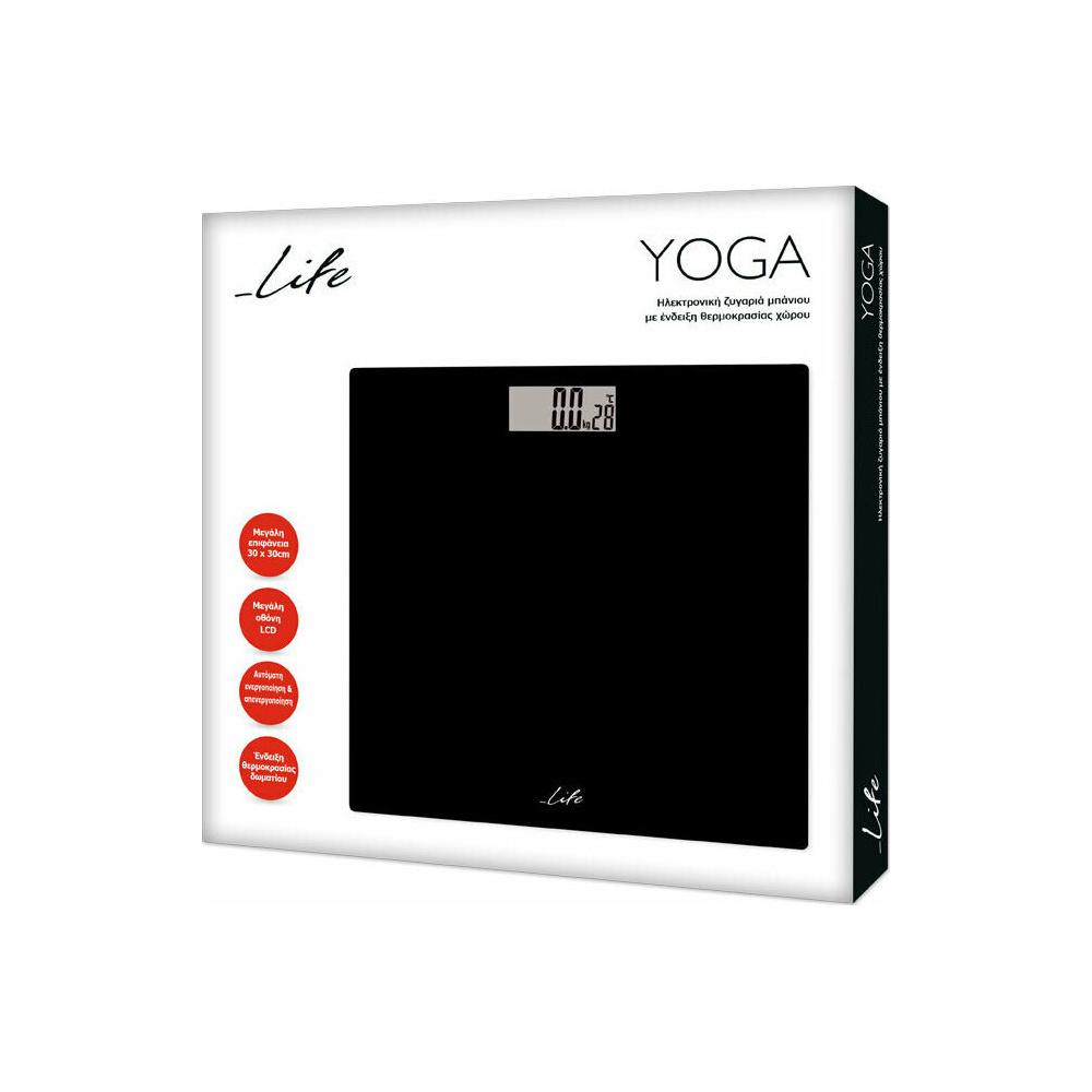 Life Yoga Digital Bathroom Scale in Black
