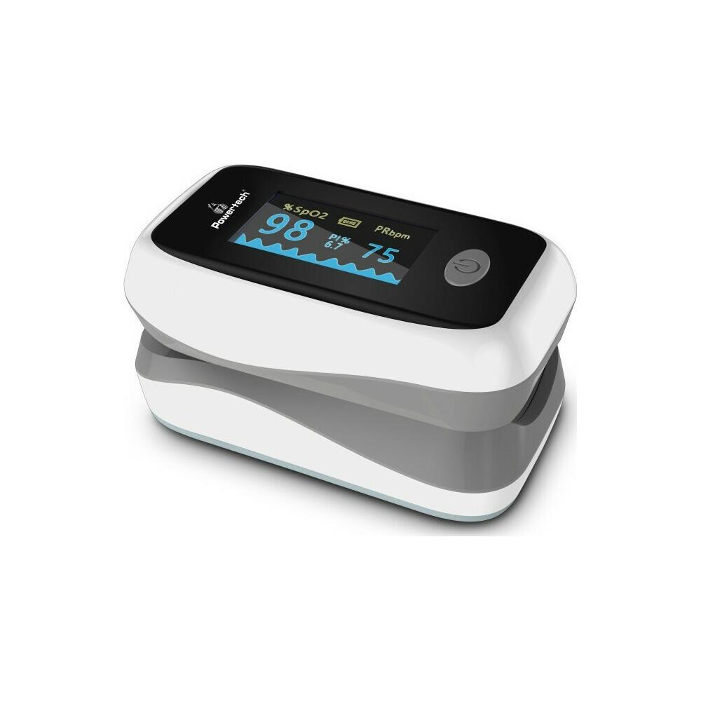Powertech Παλμικό Οξύμετρο Δακτύλου Led Λευκό PT-922