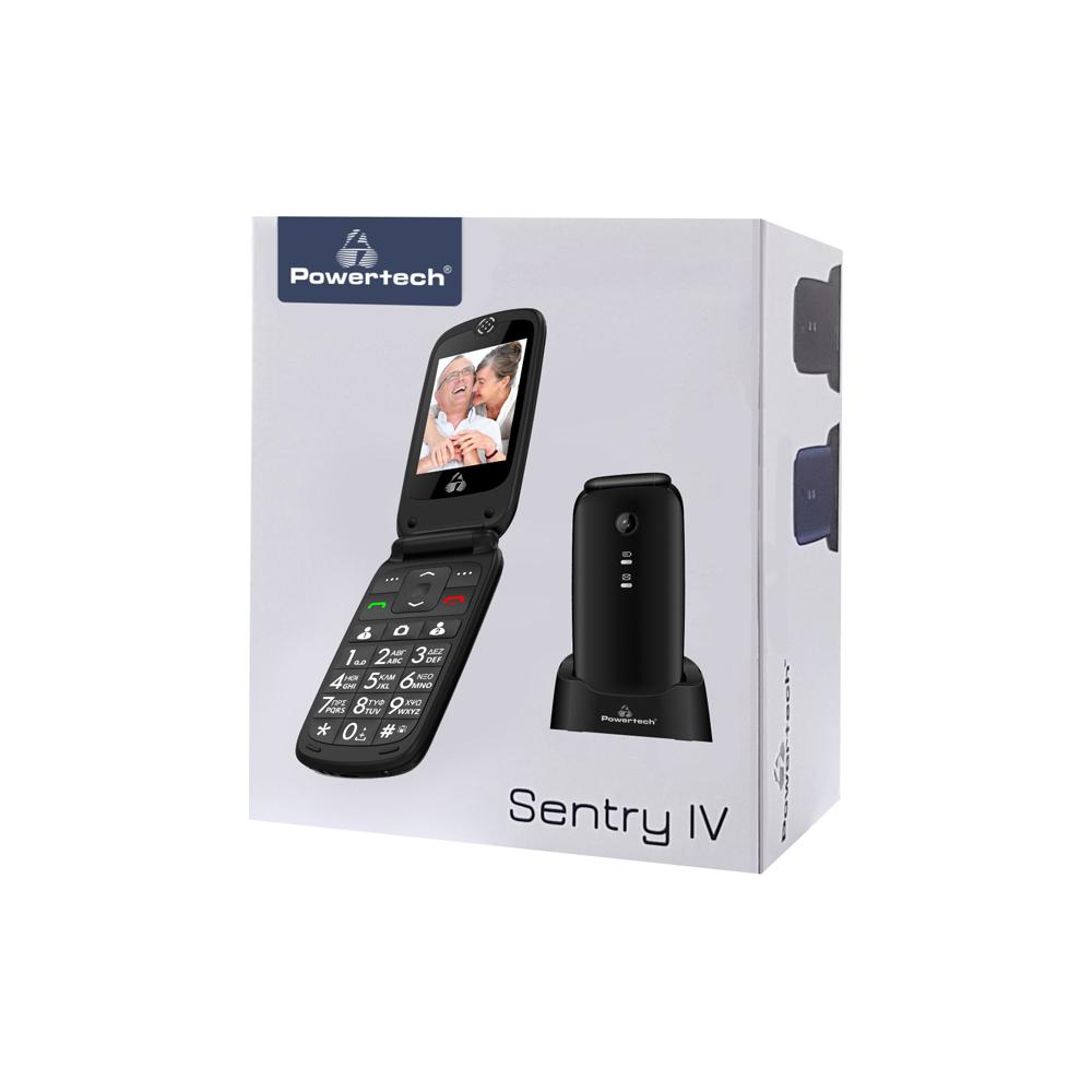 Powertech Sentry IV Dual SIM Mobile with Buttons for Elderly Black