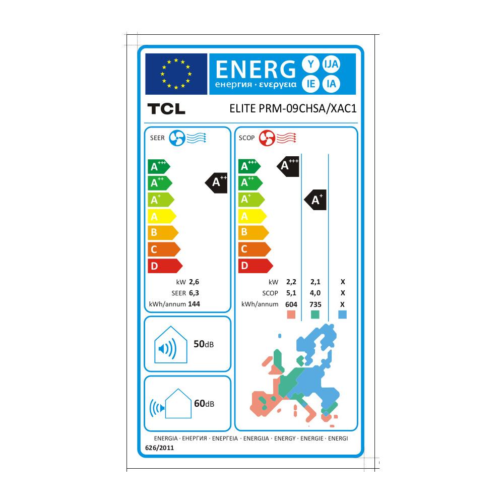 TCL Elite Premium PRM-09CHSA/CI Κλιματιστικό Inverter 9000 BTU A+++/A++