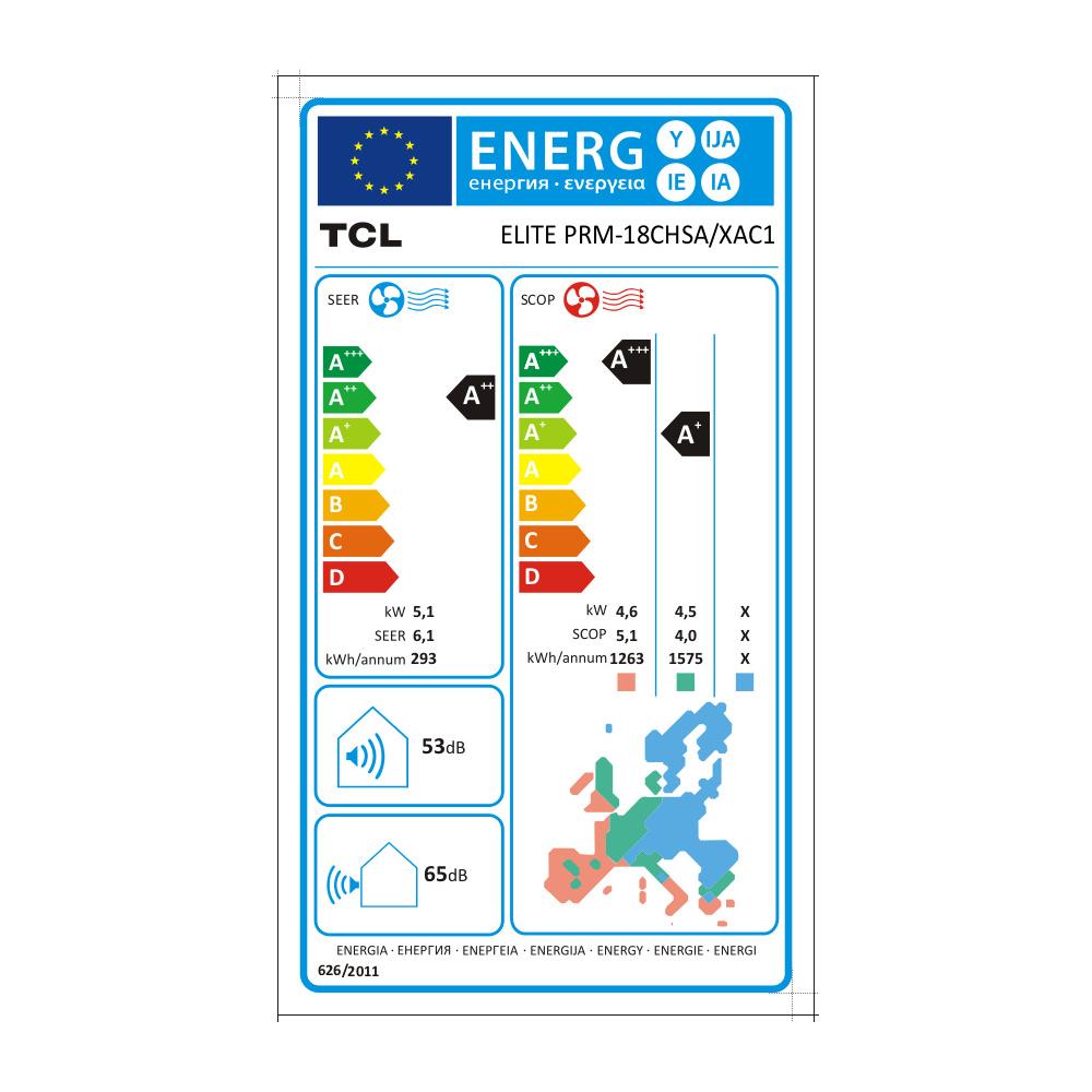TCL Elite Premium PRM-18CHSA/XAC1 Κλιματιστικό Inverter 18000 BTU A+++/A++ με Ιονιστή