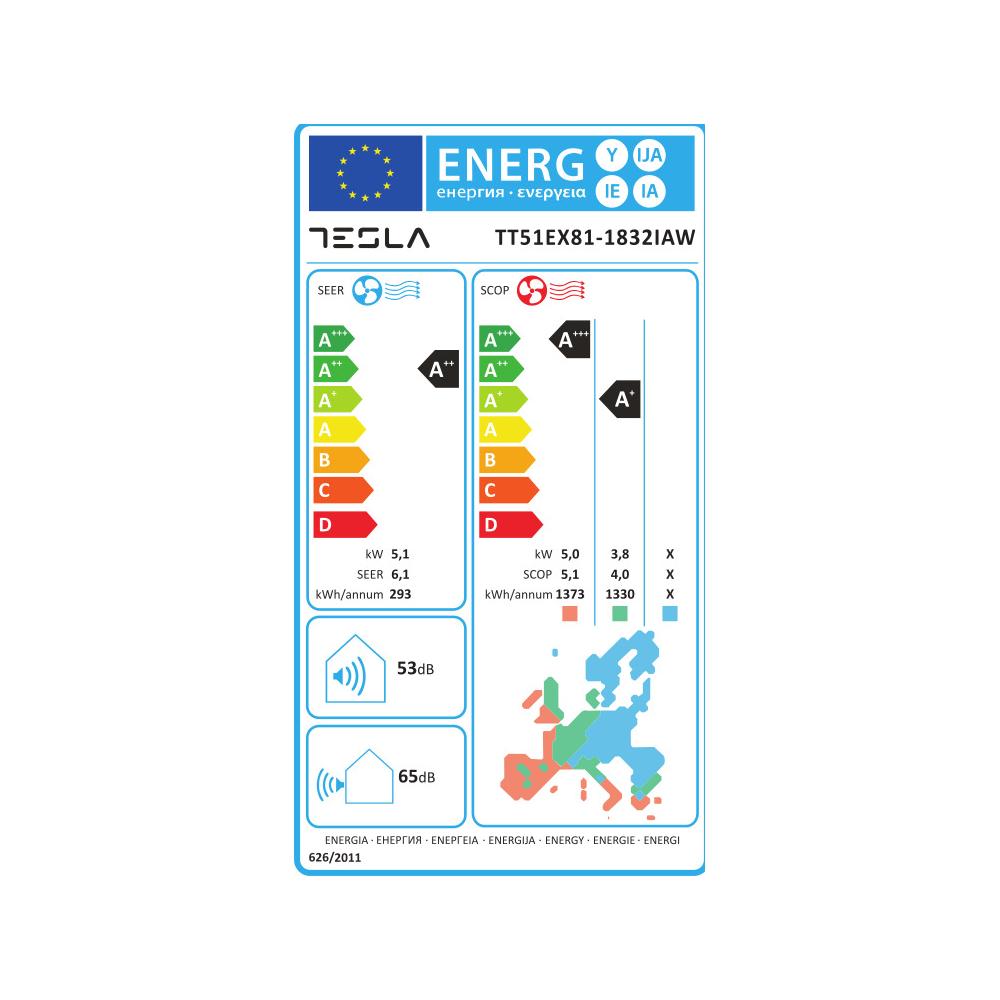 Tesla TT51EX81-1832IAW Κλιματιστικό Inverter 18000 BTU A+++/A++ με WiFi