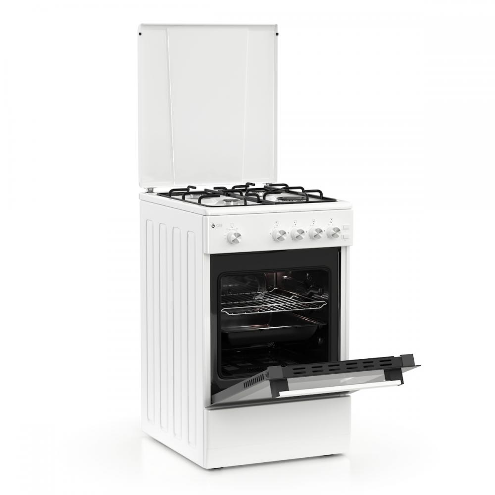 Thermogatz TGS 151 WH Κουζίνα Υγραερίου & Ρεύματος 43lt με Εστίες Υγραερίου Π49.8εκ. Λευκή