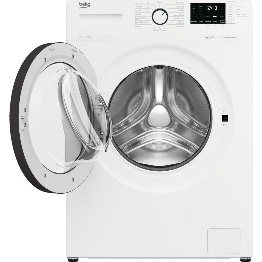 Beko WTV 8612 XSW Πλυντήριο Ρούχων 8kg με Ατμό 1200 Στροφών Λευκό