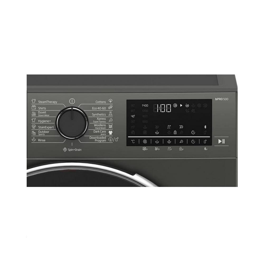 Beko B3WF U 510418 M Πλυντήριο Ρούχων 10kg 1400 Στροφών Μαύρο