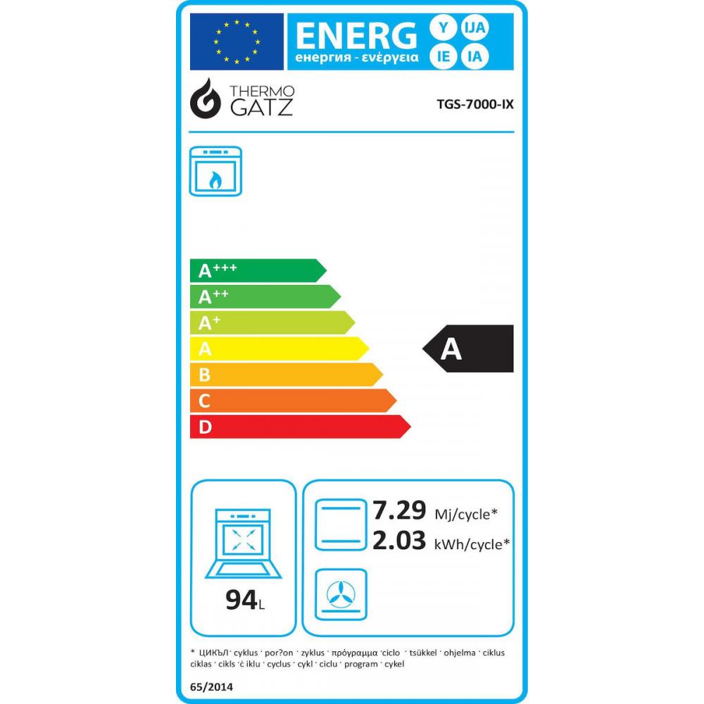 Thermogatz TGS 7000 IX Κουζίνα Υγραερίου & Ρεύματος 94lt με Εστίες Υγραερίου Π90εκ. Λευκή